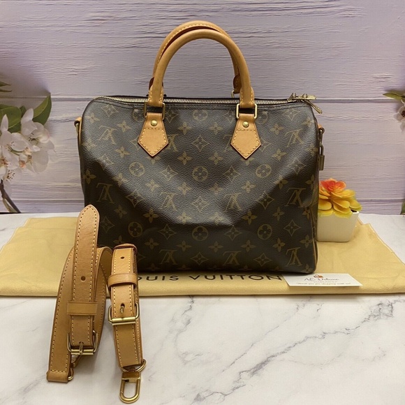 ❤️‍🩹SOLD❤️‍🩹 LOUIS VUITTON Speedy 30 Monogram Bandouliere Shoulder Bag (DU1152) - Picture 11 of 12